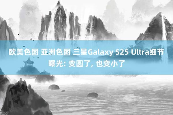 欧美色图 亚洲色图 三星Galaxy S25 Ultra细节曝光: 变圆了， 也变小了