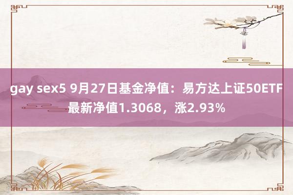 gay sex5 9月27日基金净值：易方达上证50ETF最新净值1.3068，涨2.93%