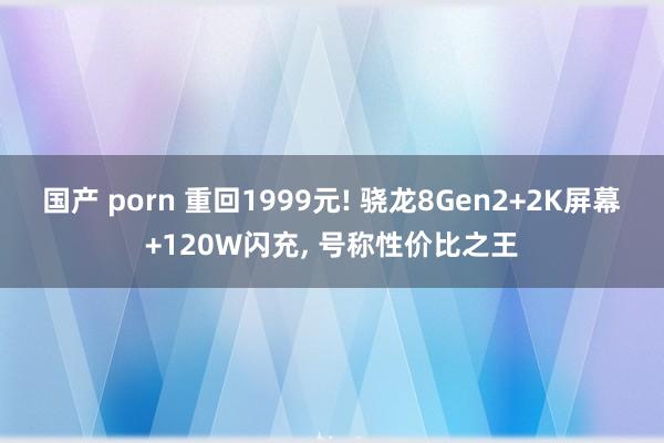 国产 porn 重回1999元! 骁龙8Gen2+2K屏幕+120W闪充， 号称性价比之王