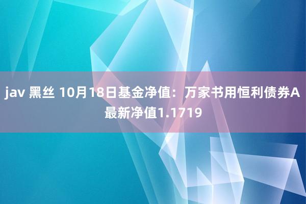 jav 黑丝 10月18日基金净值：万家书用恒利债券A最新净值1.1719