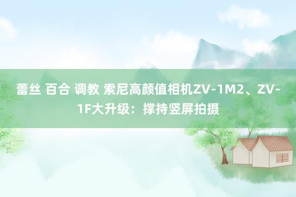 蕾丝 百合 调教 索尼高颜值相机ZV-1M2、ZV-1F大升级：撑持竖屏拍摄