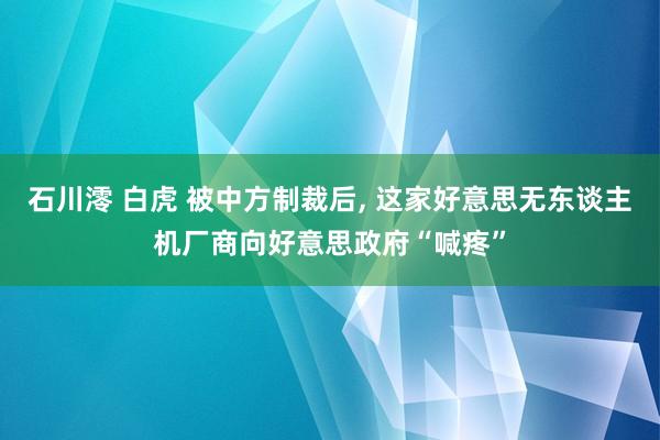 石川澪 白虎 被中方制裁后， 这家好意思无东谈主机厂商向好意思政府“喊疼”