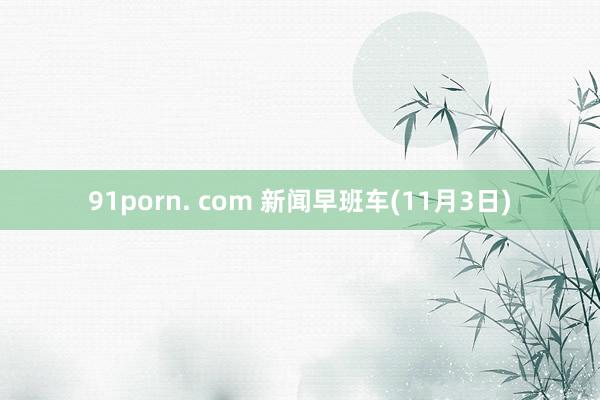 91porn. com 新闻早班车(11月3日)