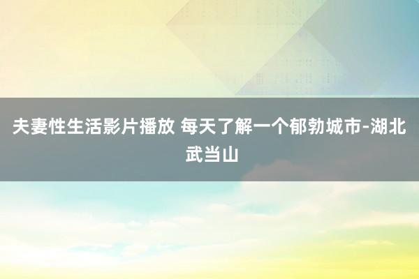 夫妻性生活影片播放 每天了解一个郁勃城市-湖北 武当山