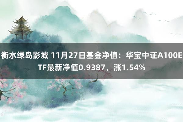 衡水绿岛影城 11月27日基金净值：华宝中证A100ETF最新净值0.9387，涨1.54%