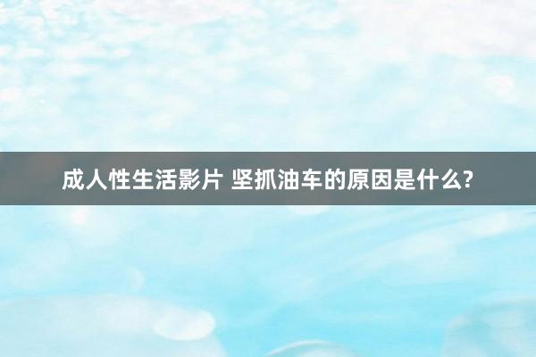 成人性生活影片 坚抓油车的原因是什么?