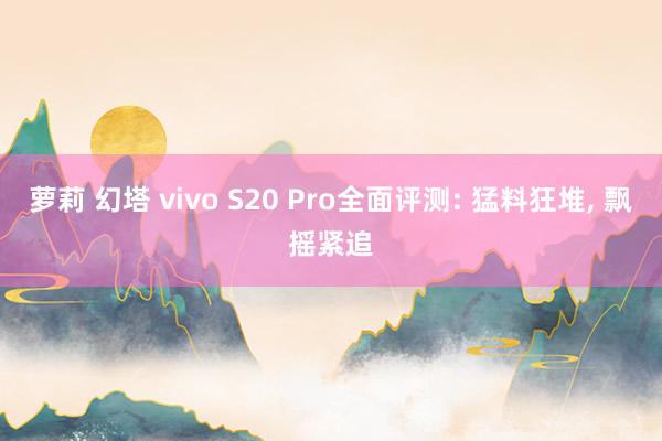 萝莉 幻塔 vivo S20 Pro全面评测: 猛料狂堆， 飘摇紧追