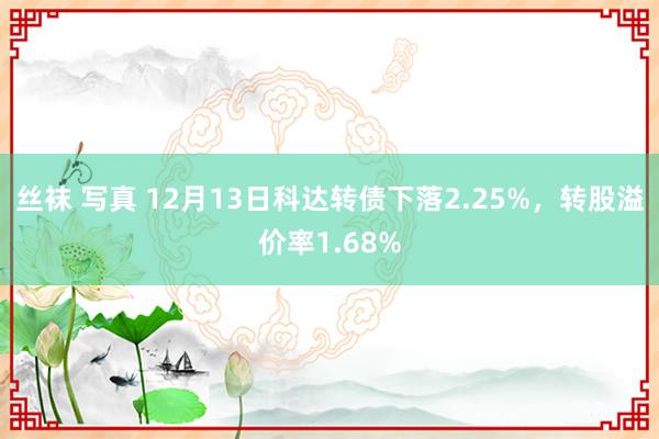 丝袜 写真 12月13日科达转债下落2.25%，转股溢价率1.68%