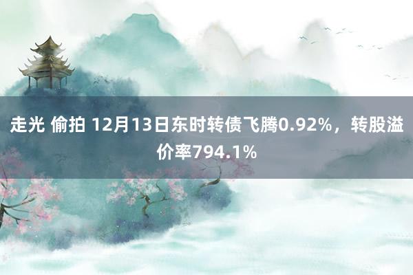 走光 偷拍 12月13日东时转债飞腾0.92%，转股溢价率794.1%