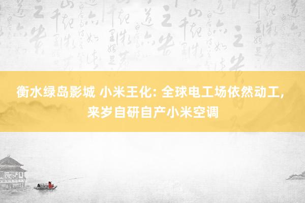 衡水绿岛影城 小米王化: 全球电工场依然动工， 来岁自研自产小米空调