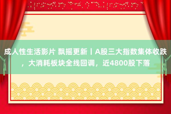 成人性生活影片 飘摇更新丨A股三大指数集体收跌，大消耗板块全线回调，近4800股下落