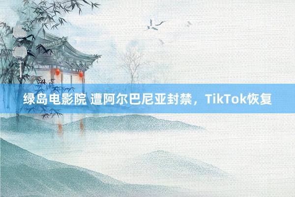 绿岛电影院 遭阿尔巴尼亚封禁，TikTok恢复