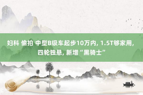 妇科 偷拍 中型B级车起步10万内， 1.5T够家用， 四轮独悬， 新增“黑骑士”