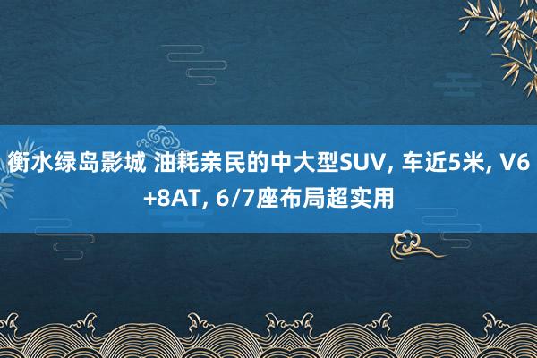 衡水绿岛影城 油耗亲民的中大型SUV， 车近5米， V6+8AT， 6/7座布局超实用