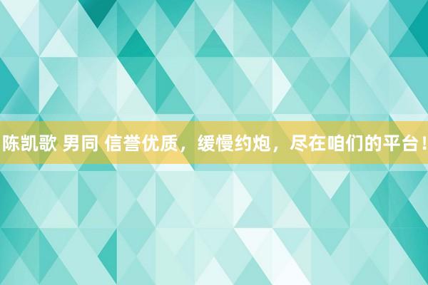 陈凯歌 男同 信誉优质，缓慢约炮，尽在咱们的平台！