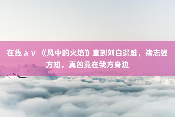 在线ａｖ 《风中的火焰》直到刘白遇难，褚志强方知，真凶竟在我方身边