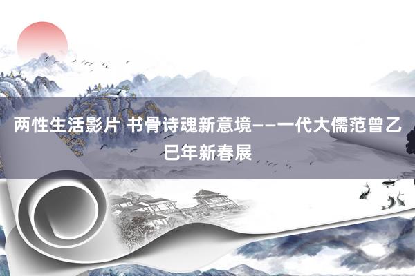 两性生活影片 书骨诗魂新意境——一代大儒范曾乙巳年新春展